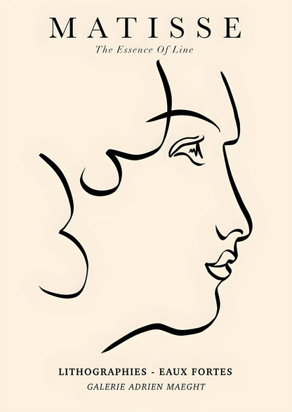 a woman’s profile with curled hair and lashes.