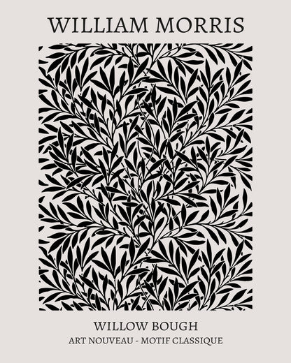 Dense leaves with WILLIAM MORRIS and WILLOW BOUGH text.