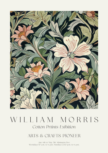 botanical floral ornament with a visible WILLIAM MORRIS label