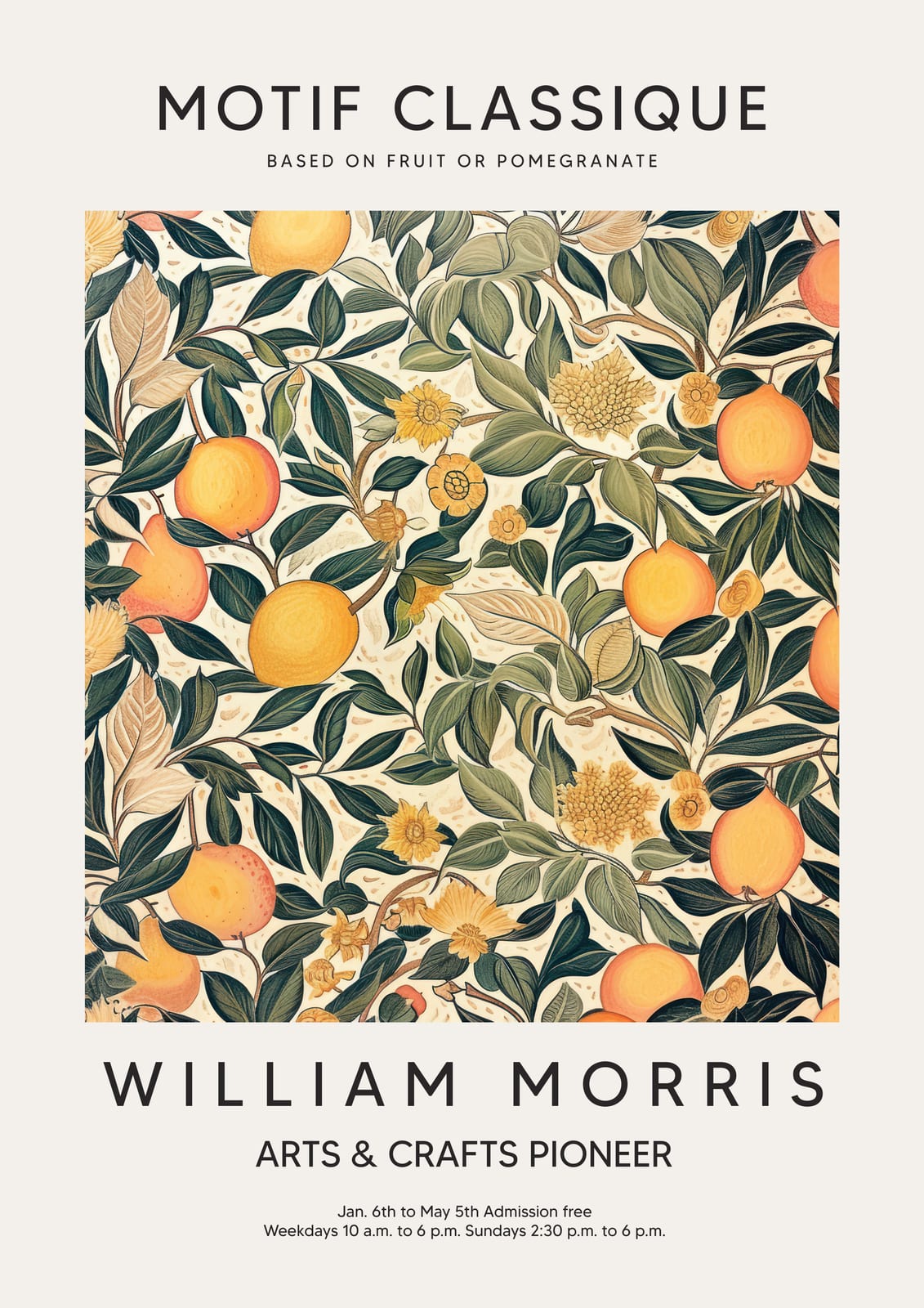 fruit and foliage ornament with a visible MOTIF CLASSIQUE label