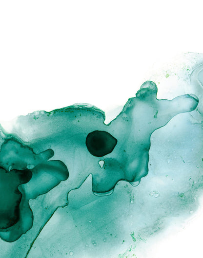 Three green abstract panels with olive, cream, and charcoal layered marks, panel 1 of 3