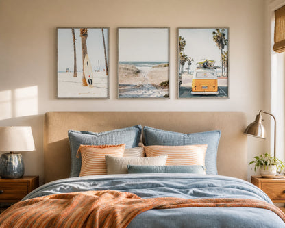 Golden Coast Road Trip Trio displayed in a palette-matched teen bedroom