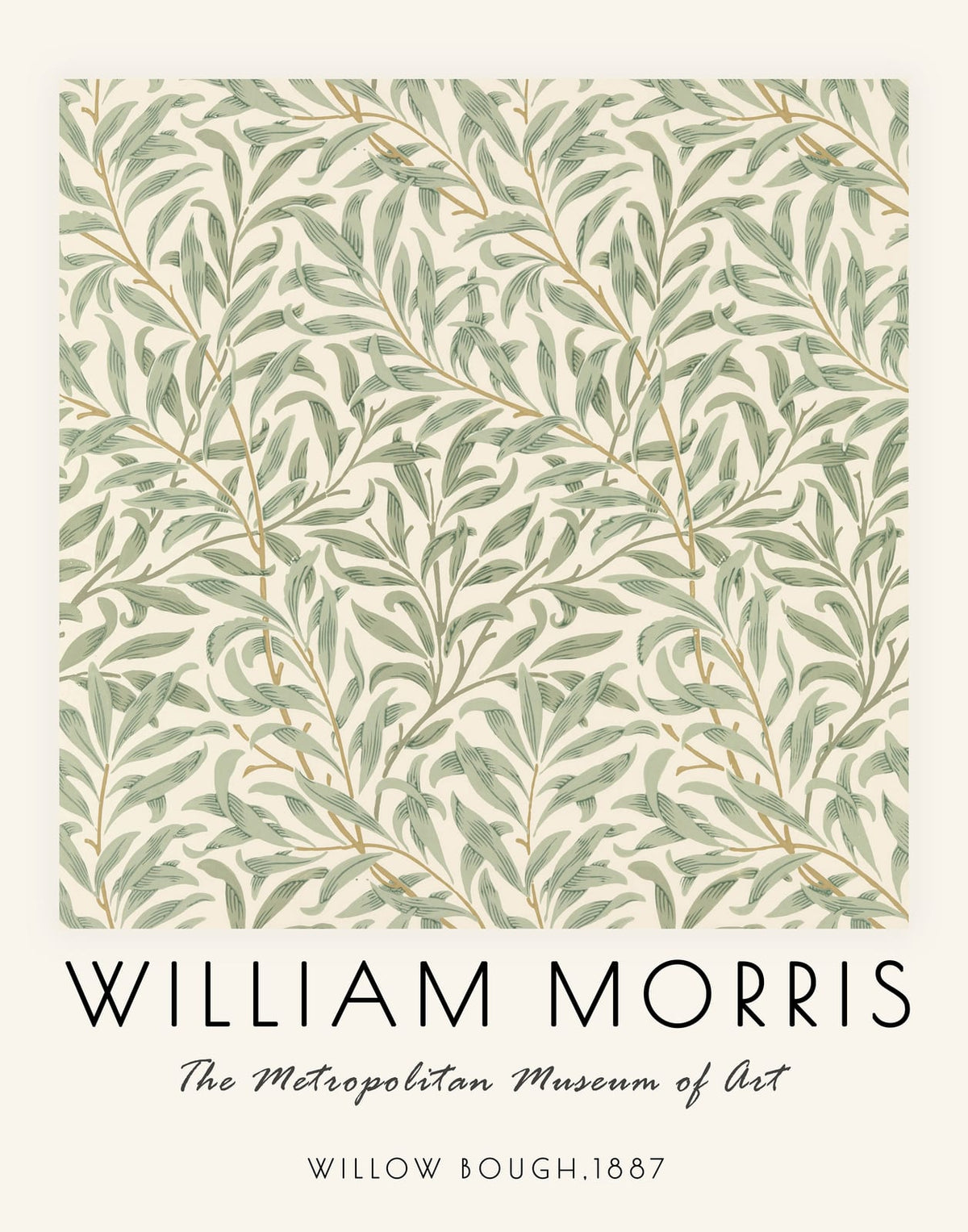 Botanical pattern poster with visible archive-style title and date text