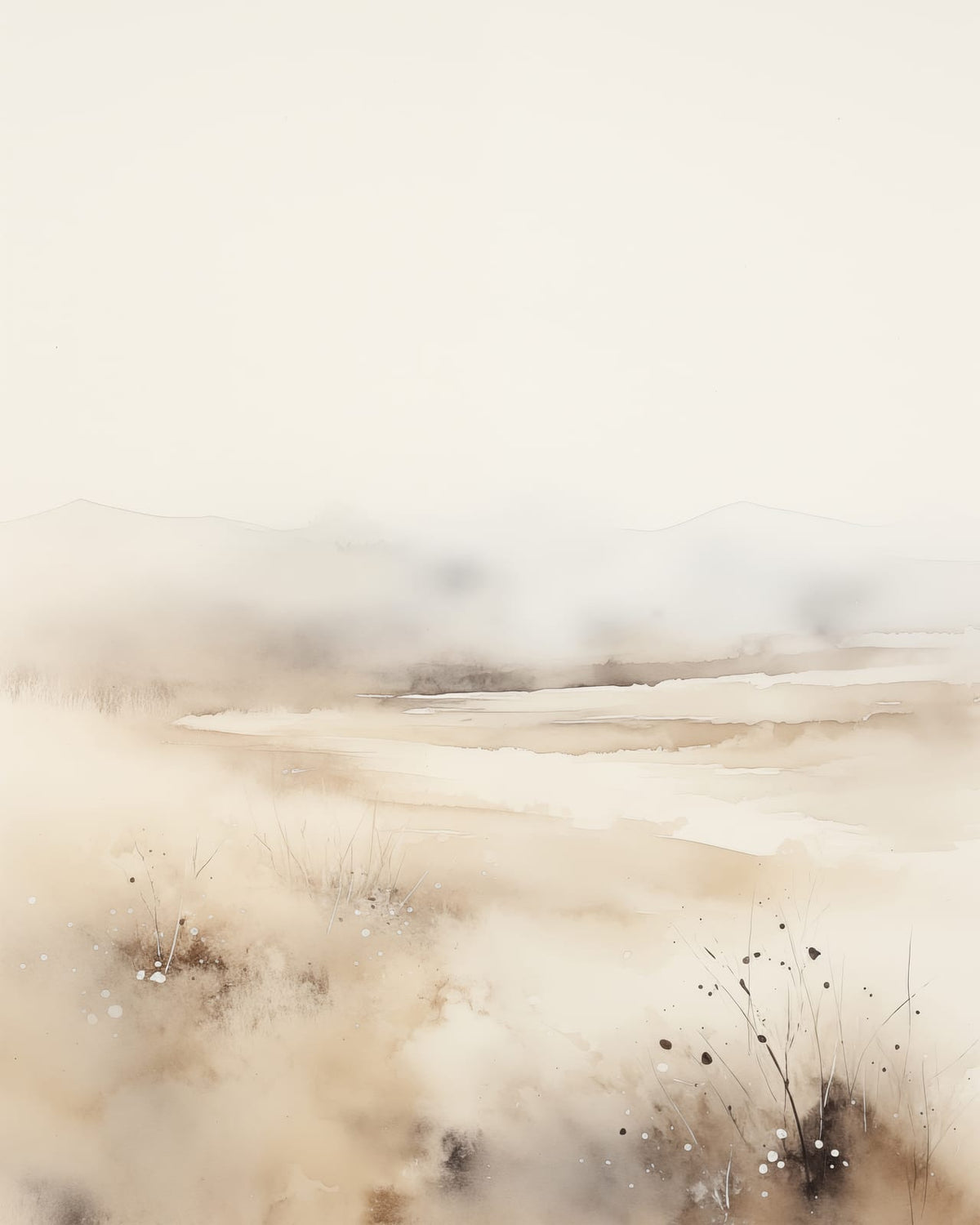 Fine dune grasses rise from pale sand against a softly blurred coast
