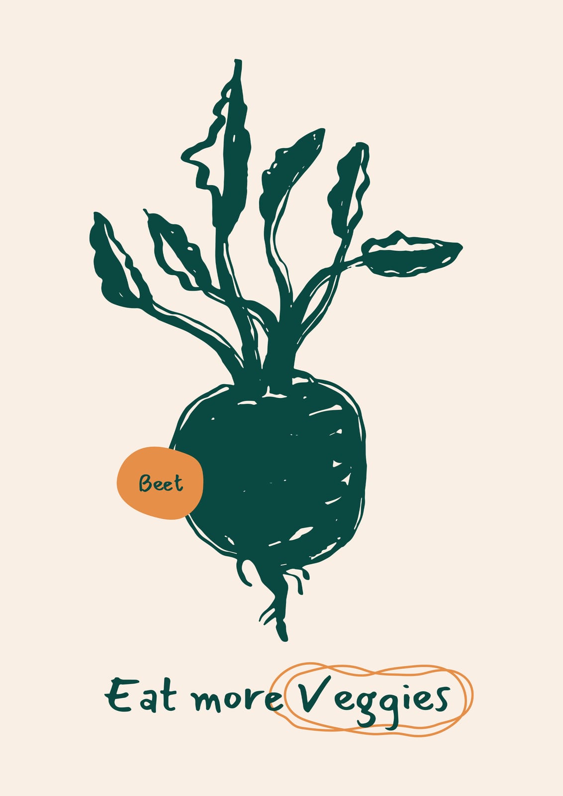A beet illustration has an English caption.