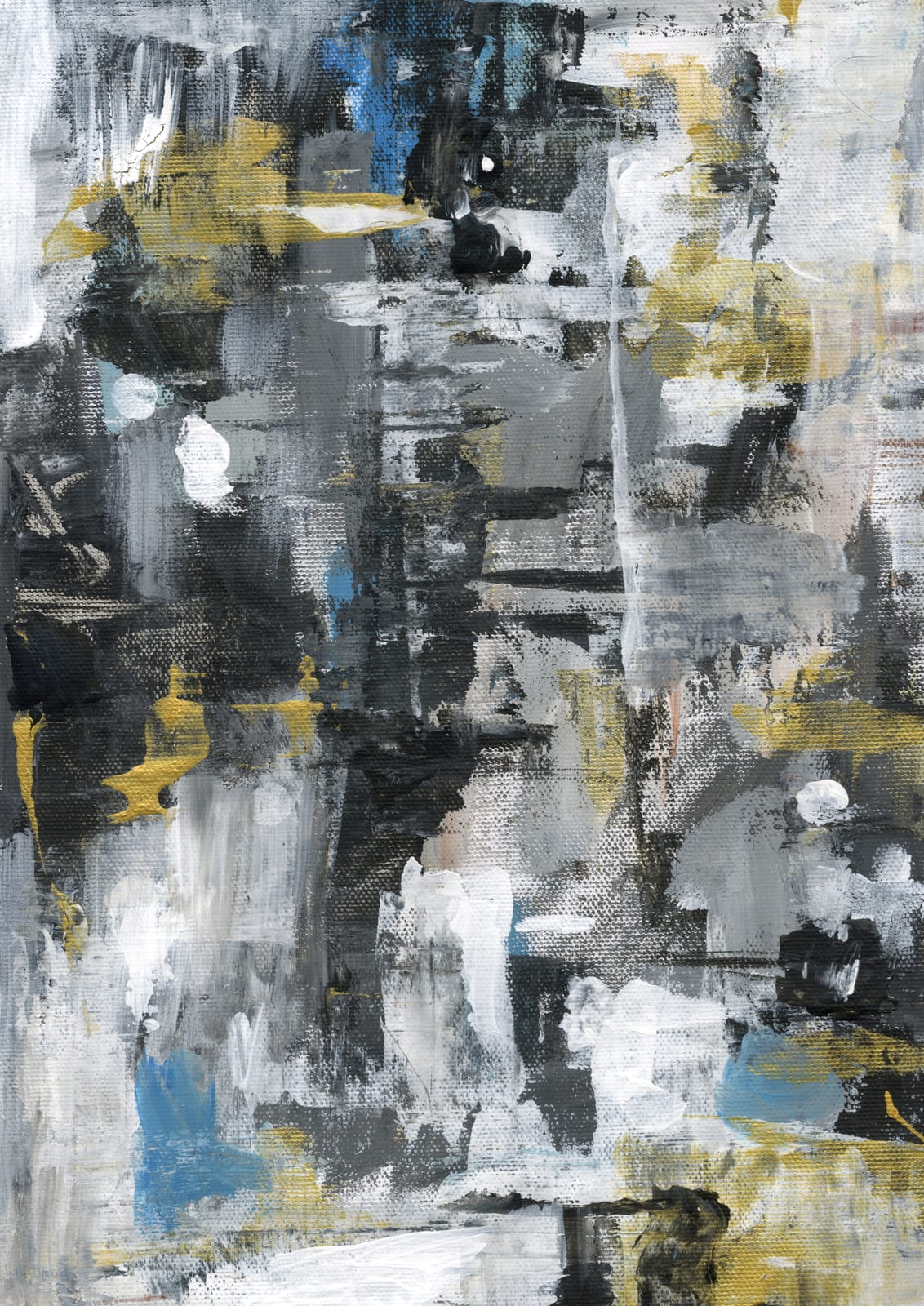 Black and gray rectangles include ochre and blue accents.