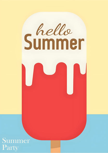 red popsicle on a light ground.
