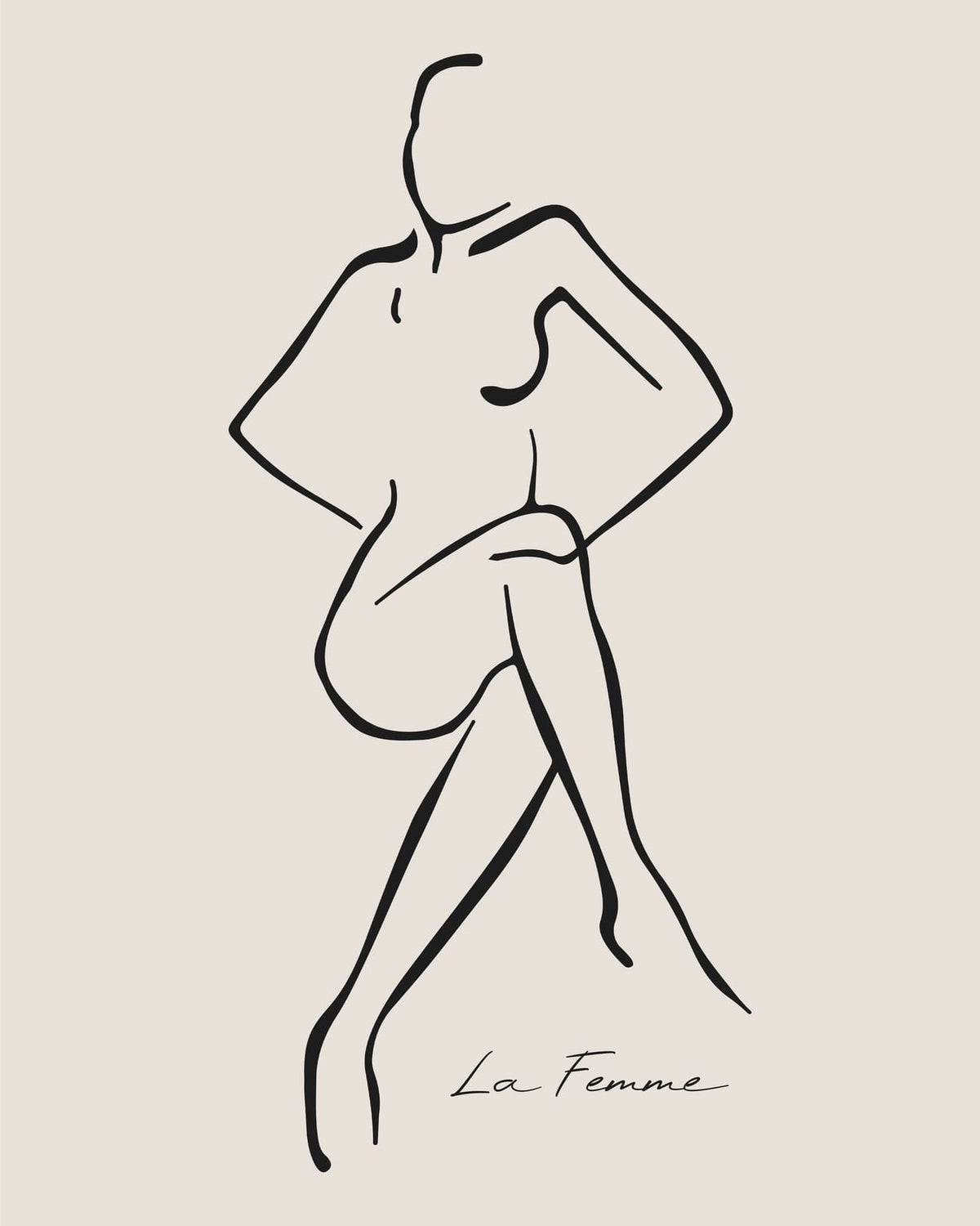 A seated figure with an outlined flower.