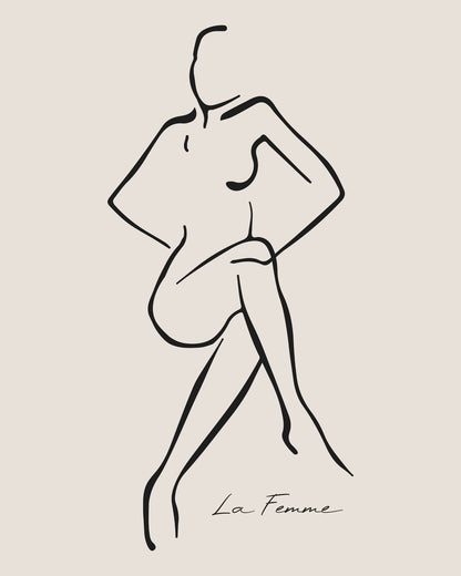 A seated figure with an outlined flower.
