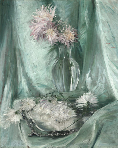 A painted floral still life.