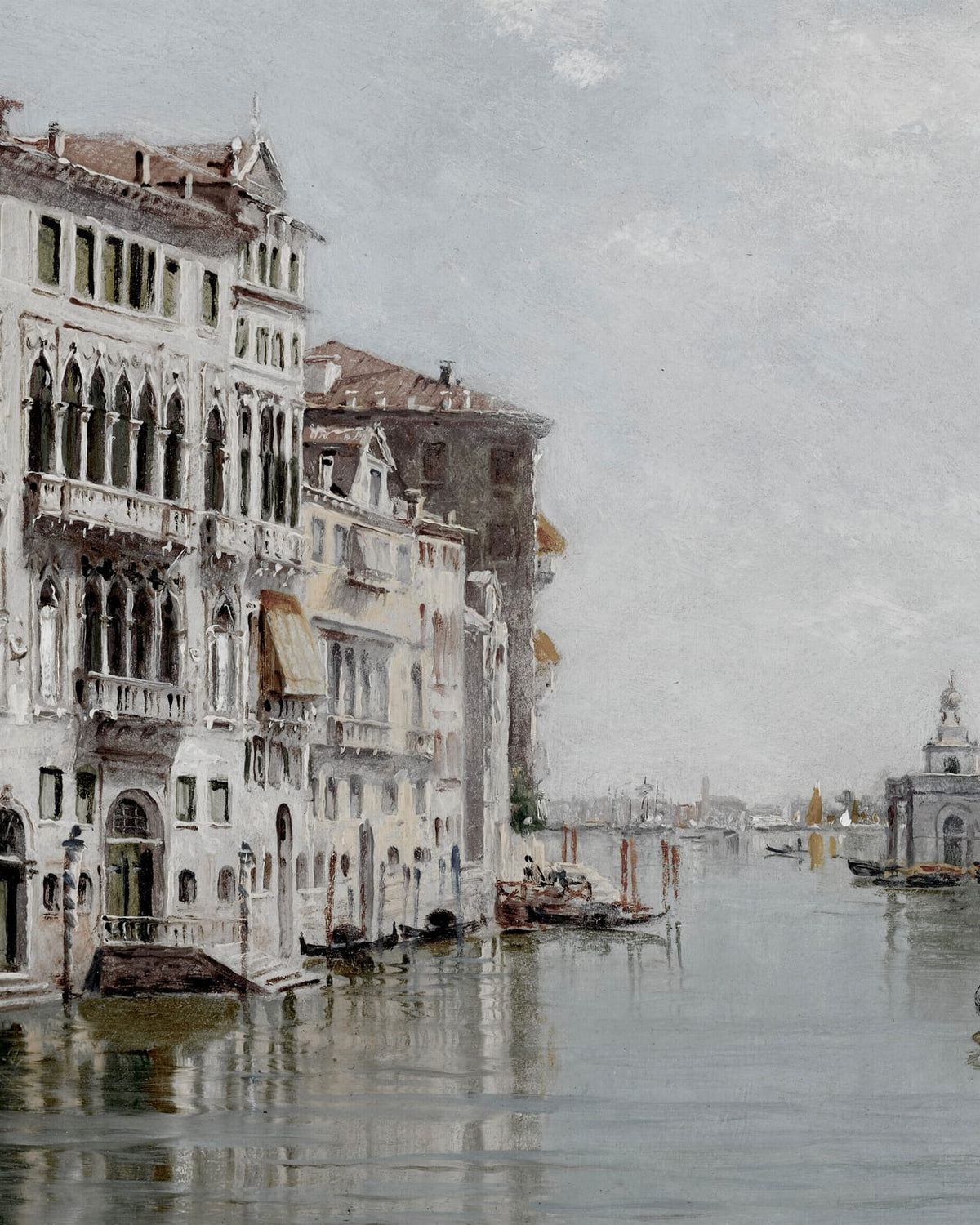 Building facades lining a broad canal.