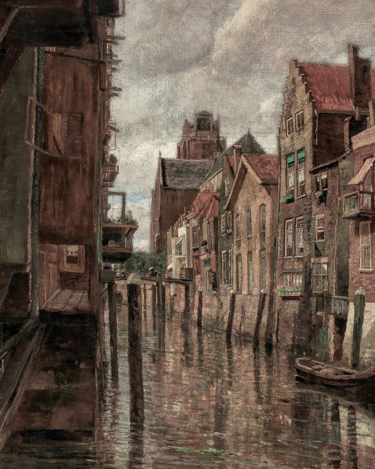 A canal between rows of city facades.