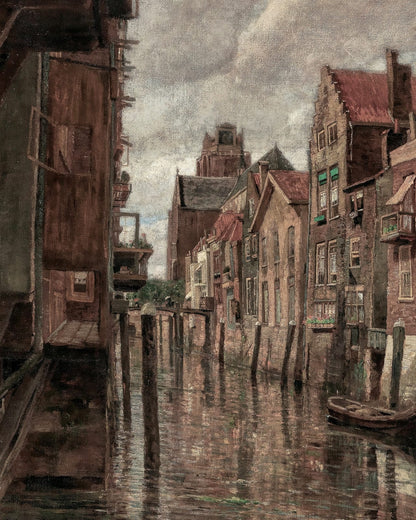 A canal between rows of city facades.