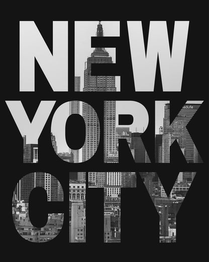 The words NEW YORK CITY over a city-building backdrop.