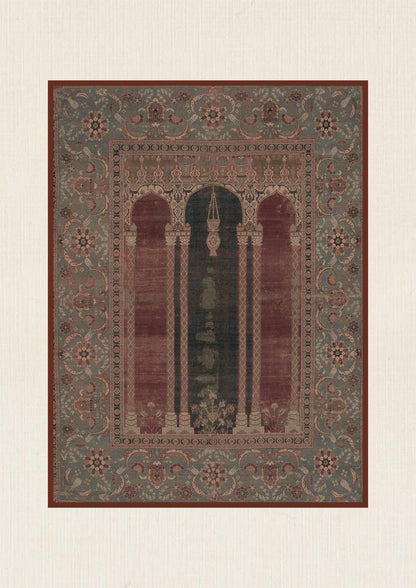 An elongated ornament combines red and green.