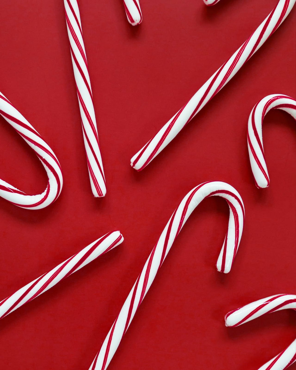 Red-and-white striped candies.