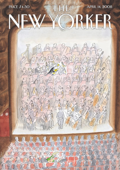 A conductor leads an orchestra beneath a large arch.