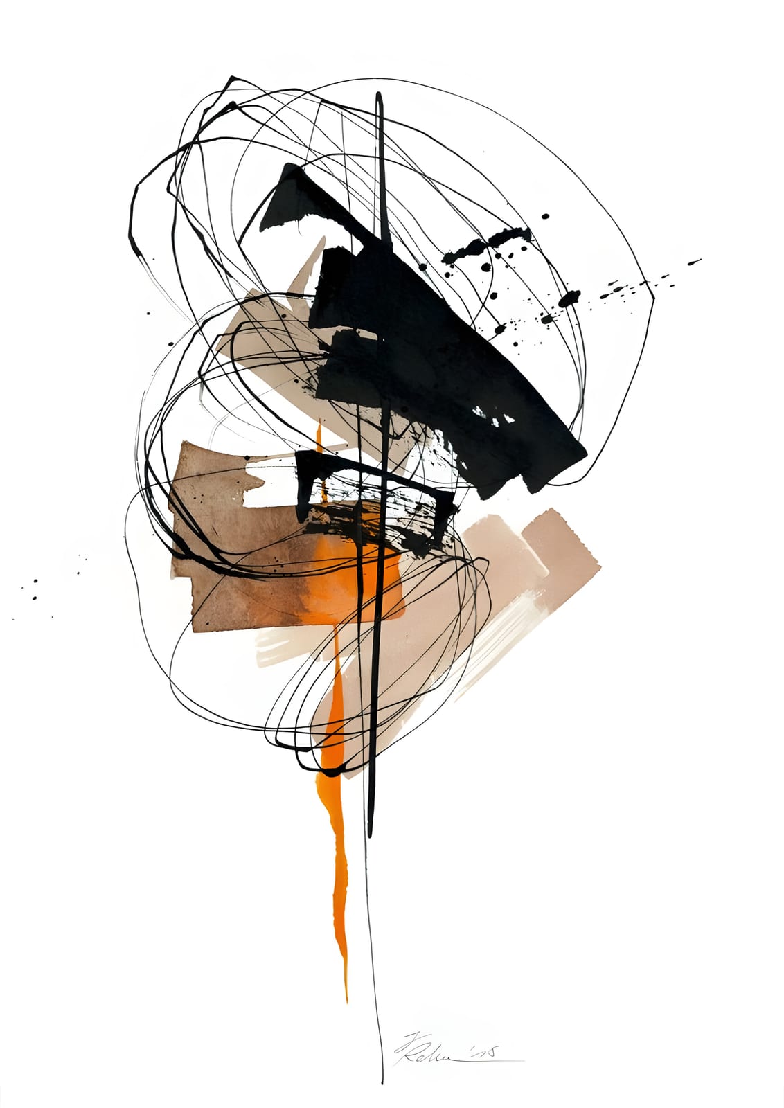 Black lines cross the image beside an orange accent.