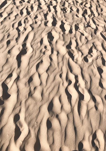ripples in sand.