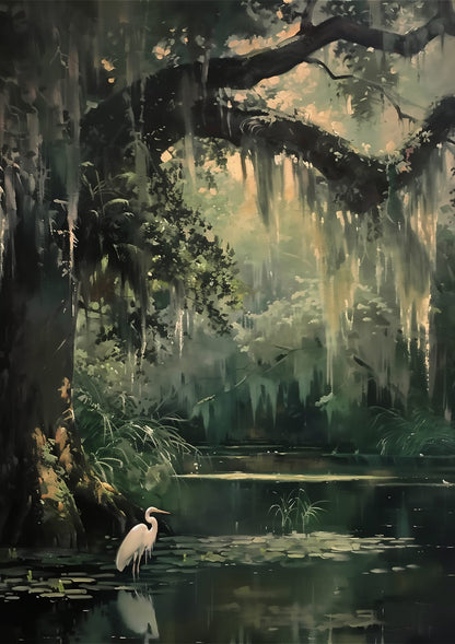 light bird near water lilies.