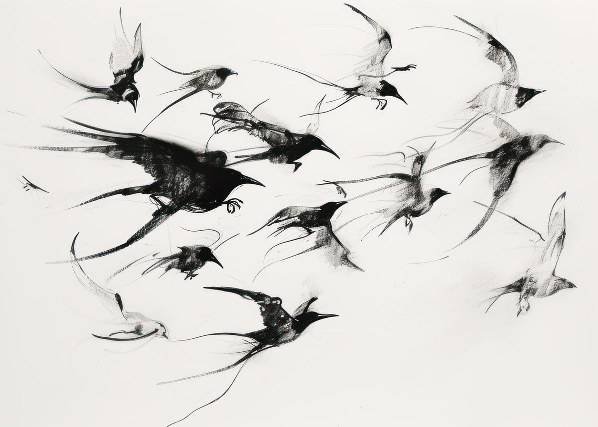 birds in flight
